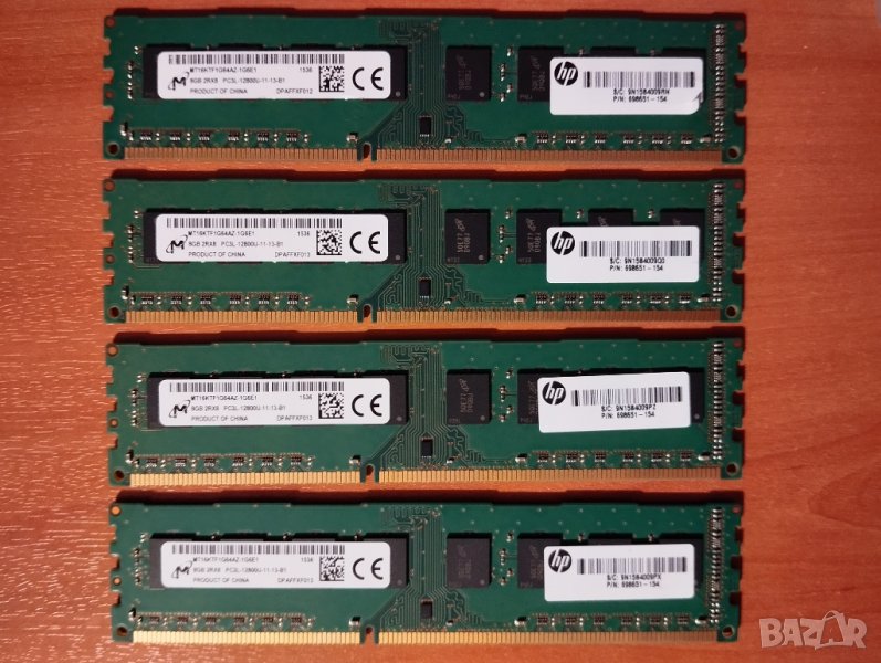 DDR3 32Gb - (4 x 8Gb) Micron 1600MHz PC3-12800, снимка 1