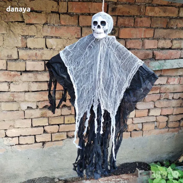 5199 Висяща Halloween украса Череп с дрехи, снимка 1