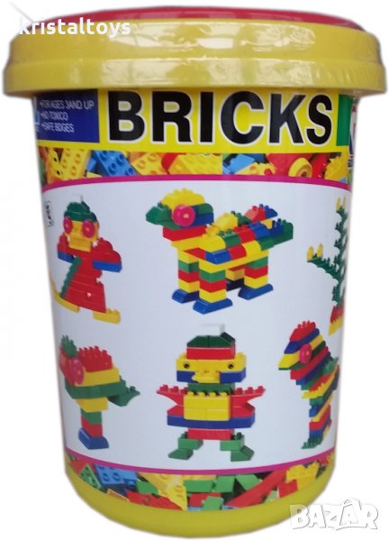 Детска играчка Конструктор в кофа 100 части, снимка 1