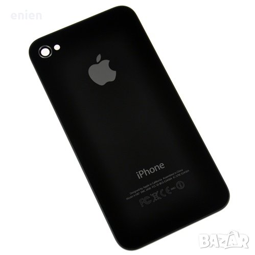 Заден капак, панел стъкло за iPhone 4S / Черен, снимка 1