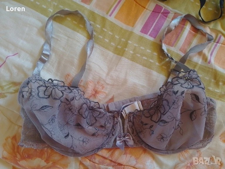 Сутиен сив секси дантела, снимка 1