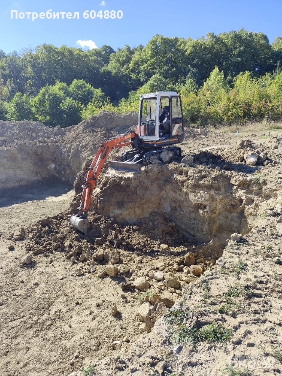 Услуги с мини багер 3т.с хидравличен чук, снимка 1