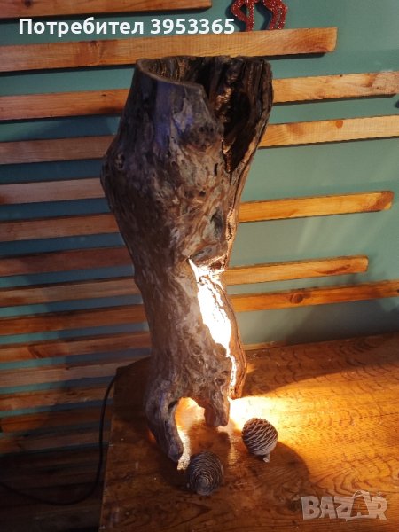 Лампион ръчна изработка от дърво, снимка 1