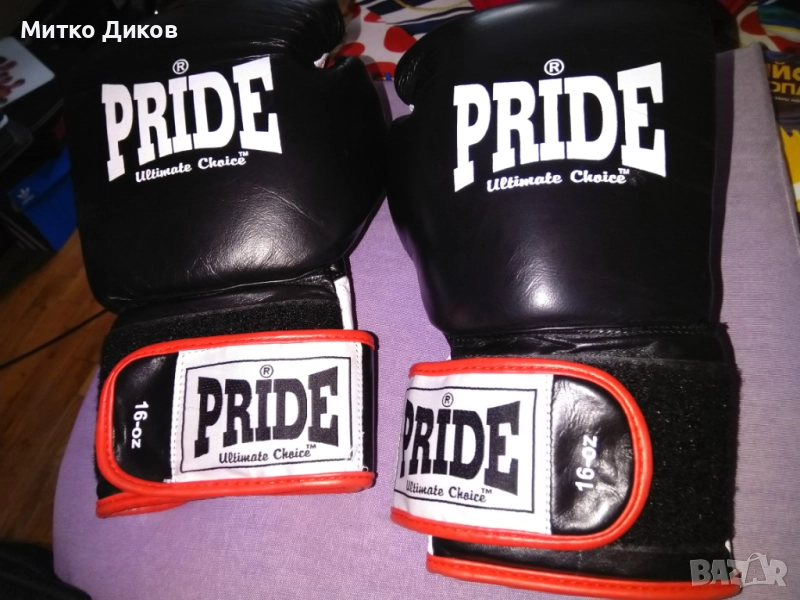 PRIDE SPORT Ultimate choise Ръкавици за бокс маркови нови 16 Oz eстествена кожа Quatro Rex пълнеж , снимка 1