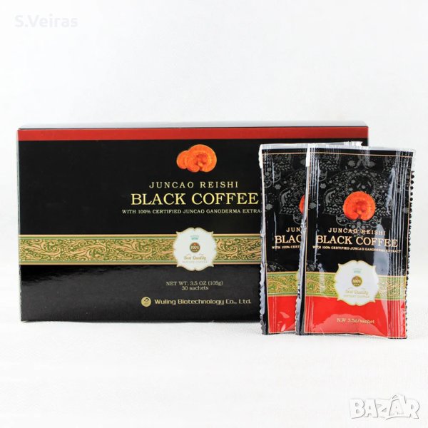 Инстантно Рейши Черно Кафе, 30 сашета, REISHI Black Coffee, снимка 1