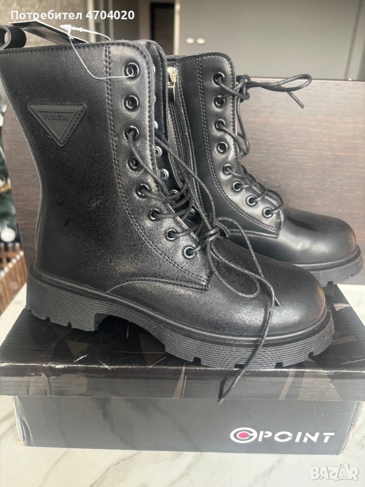 Черни дамски боти Paolo Bottichelli, снимка 1