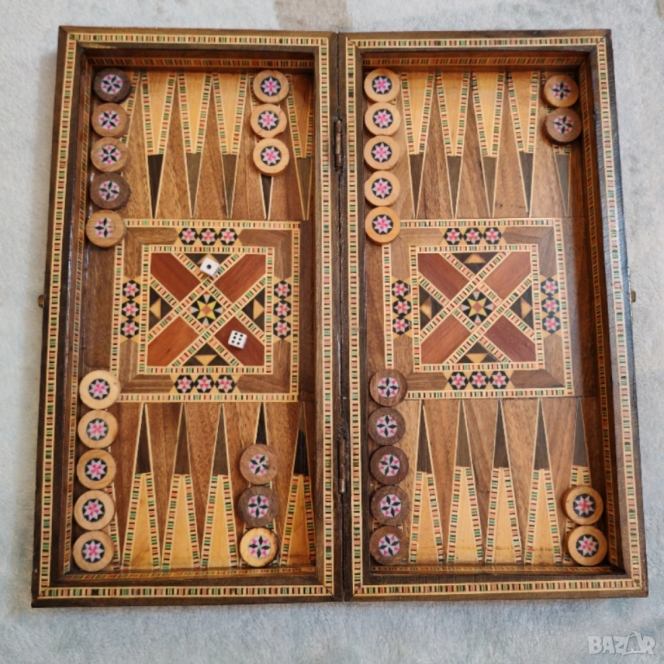 Ръчно изработена дъска за дама, табла, шах. , снимка 1