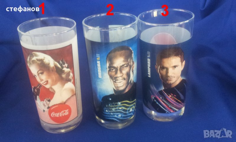 чаши кока кола и пепси картинки - футболисти, снимка 1