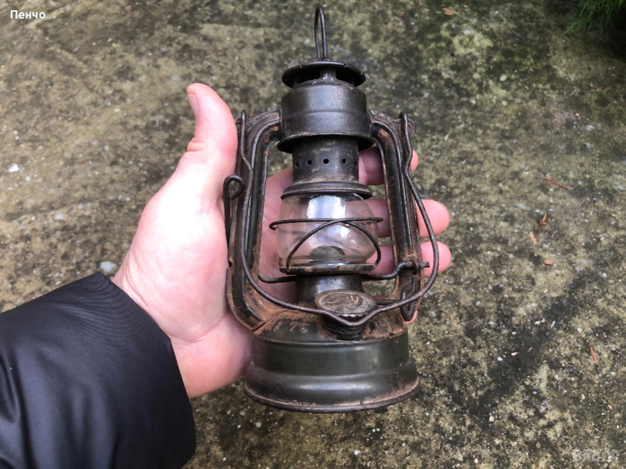 стар немски военен фенер "FEUERHAND №75 ATOM" - WEHRMACHT - WWII - ОРИГИНАЛ, снимка 1