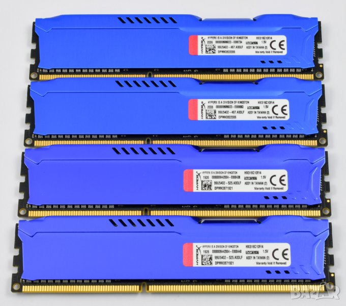 RAM памет Kingston FURY Blue 4x4GB DDR3 PC3-12800 1600 MHz, снимка 1