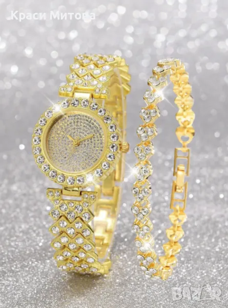 Стилен дамски златен часовник, снимка 1