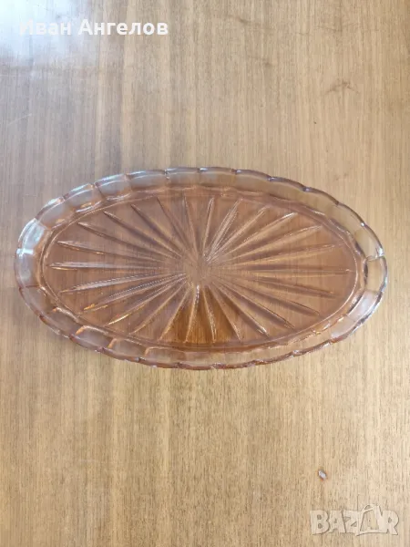 Нов стъклен поднос , снимка 1