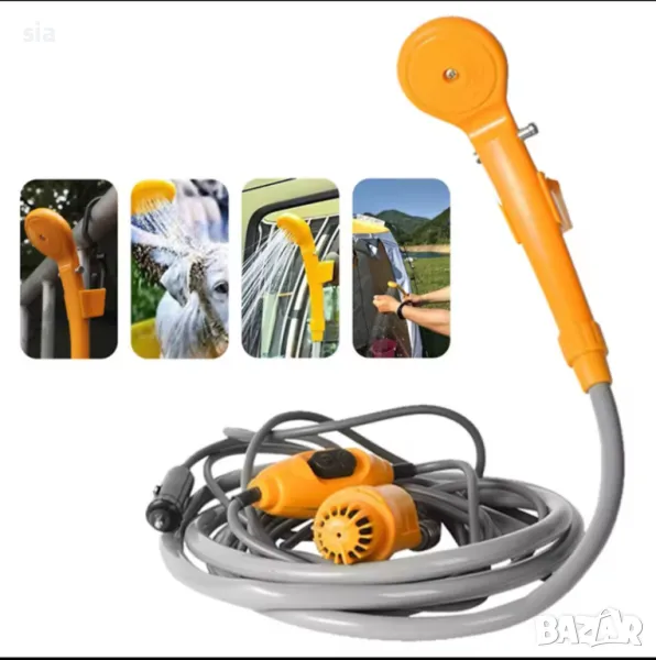 Преносим душ на 12V, Вградена помпа, снимка 1