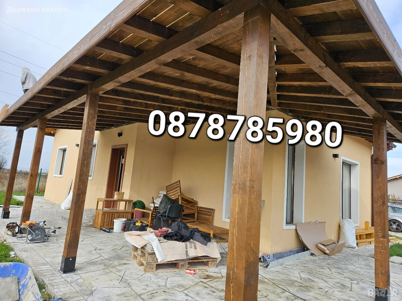 ремонт на покриви дървени навеси , снимка 1