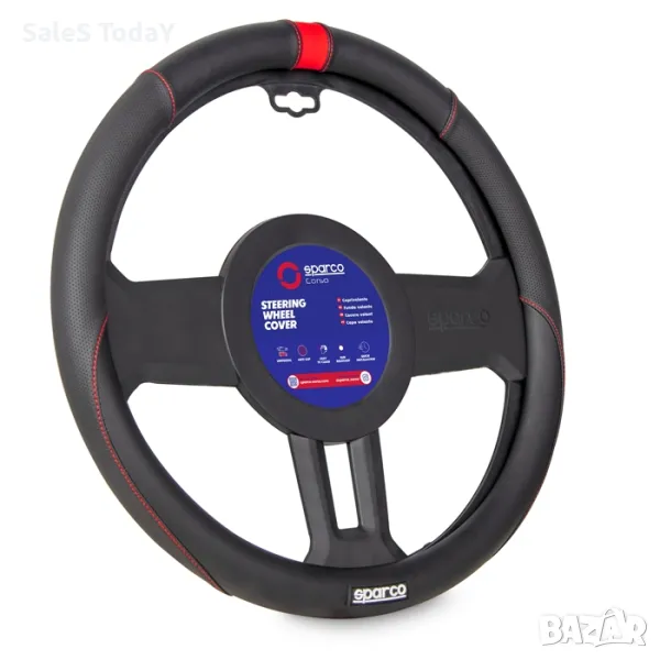 Калъф за волан, 38 см., еко кожа, черен, снимка 1