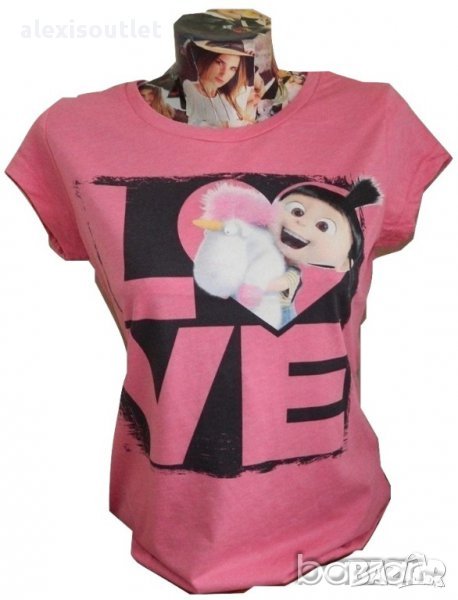 Розова тениска със Агнес от Аз проклетникът, снимка 1