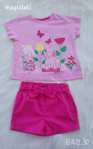 Къси панталонки и тениска 9-12 месеца , снимка 1