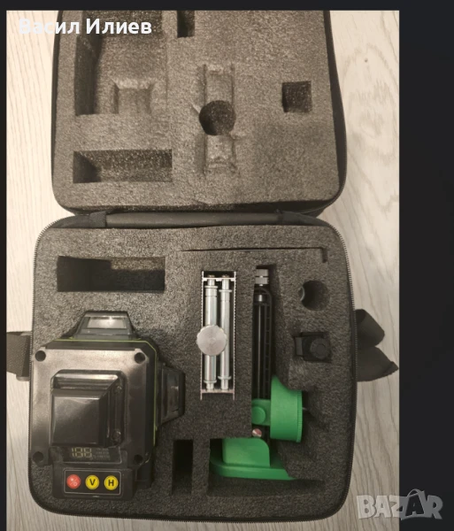 4D лазерен нивелир 16 линии четири точков самонивилиращ се зелен лазер, снимка 1