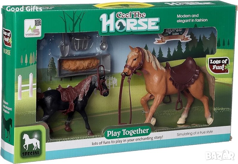 Детски комплект за игра с коне , снимка 1