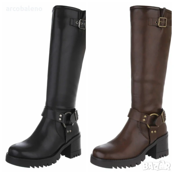 Дамски ботуши на ток, 2цвята , снимка 1
