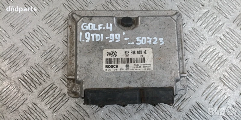 Компютър VW Golf 4 1.9TDI 1999г. 038906018AE 0281001851 , снимка 1