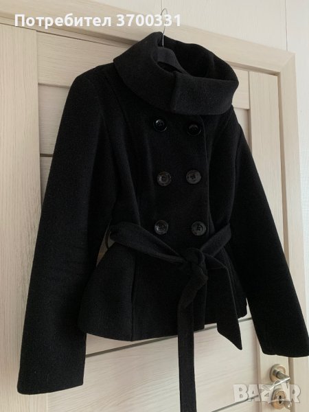 Черно стилно палто, снимка 1