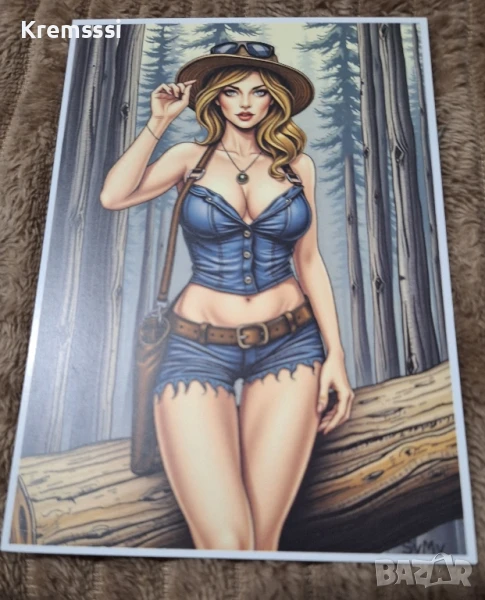 Еротична пощенска картичка/секси момиче, снимка 1