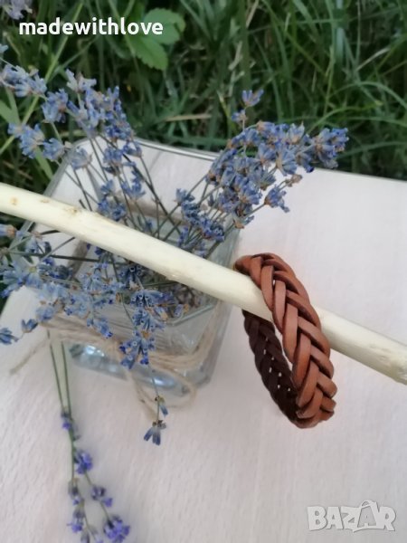 Ръчно изработена гривна, естествена кожа, снимка 1