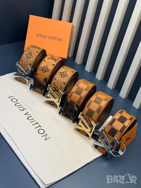 колани от естествена кожа в кутия louis vuitton 4см, снимка 1