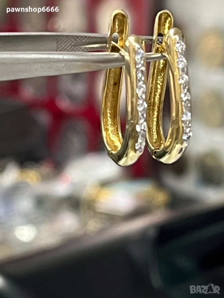 Златни обеци 14К, снимка 1