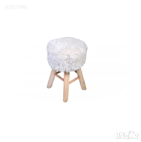  Декоративна табуретка, Бяла , снимка 1