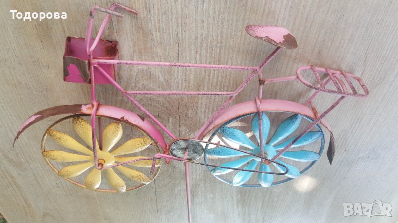 Стойка за саксия-велосипед, снимка 1