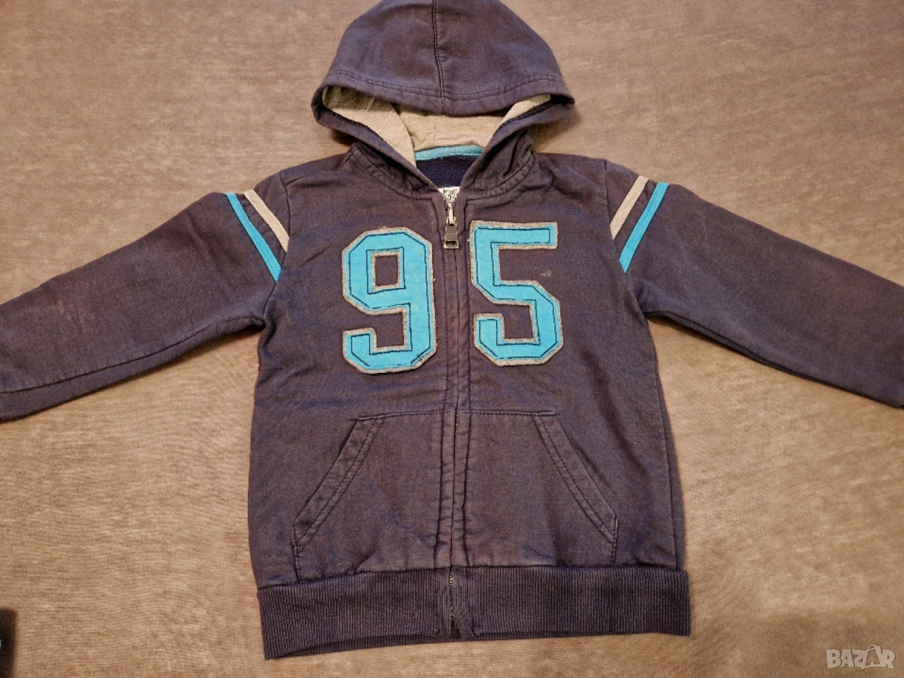 2-3г 98см суитчър, горницас качулка и цип, без следи от употреба , снимка 1