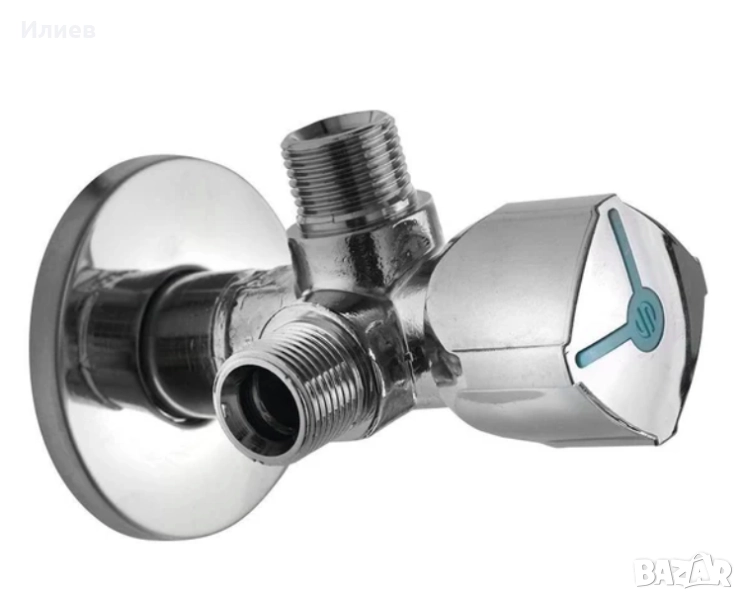 Ъглов трипътен кран 1/2x1/2x1/2'' Arco A-80 Twin , снимка 1