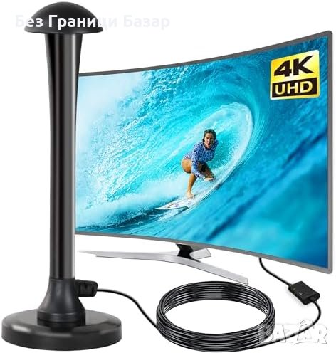 Нова вътрешна 4K Ultra HD TV Антена Дълъг Обхват до 400 км, снимка 1