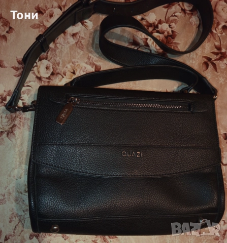 QUAZI Оригинал Нова Кожена Дамска Чанта 