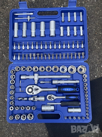 НЕМСКИ К-т Гедоре 108 части UKC Куфар с инструменти гедория тресчотка