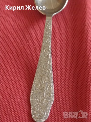 Стара лъжичка за кафе чай от соца красива орнаментика за КОЛЕКЦИЯ ДЕКОРАЦИЯ БИТОВ КЪТ 31649, снимка 2 - Други ценни предмети - 43818497
