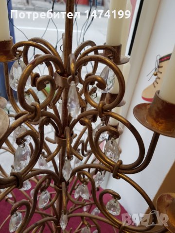 Голям свещник, ковано желязо, снимка 4 - Други - 35260070