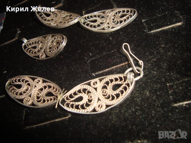 ФИЛИГРАННА СРЕБЪРНА ВЪЗРОЖДЕНСКА ГРИВНА 19 ВЕК СРЕБРО с ГРАНУЛАЦИЯ НАКИТ за НОСИЯ 22244, снимка 11 - Антикварни и старинни предмети - 33135672