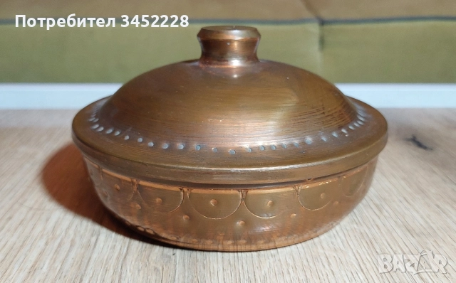 кутия медна ретро за ценители отлична 