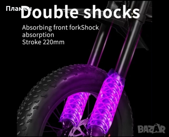 НОВО!! Електрически велосипед Hezzo D5 3000W 60V/30Ah 70 км. ч. , снимка 11 - Велосипеди - 52051808