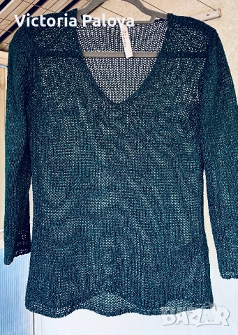 OUI MOMENTS премиум сегмент мрежеста блуза, снимка 4 - Блузи с дълъг ръкав и пуловери - 52847189