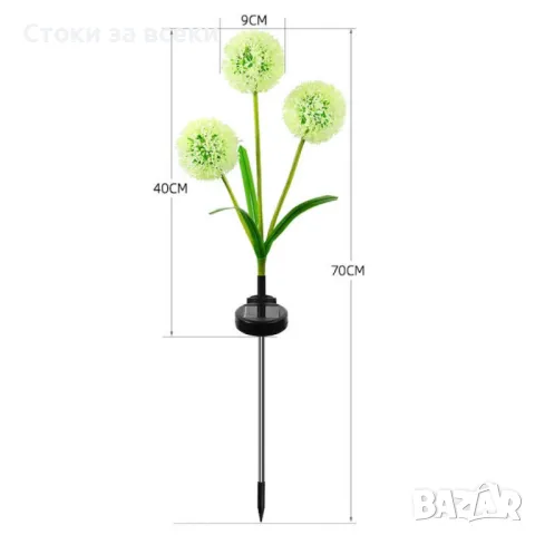 Соларни LED градински светлини - цветя, снимка 11 - Лед осветление - 49173677