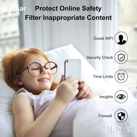 WAVLINK AC3200 Двубандов безжичен интернет рутер, 4 x 100/1000 Mbps, снимка 7 - Рутери - 53402369