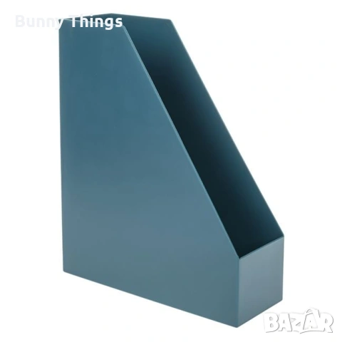 Пластмасова поставка за документи, петролен цвят 26.5x9.6x32см