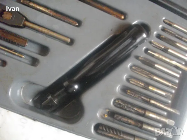 VEB НЕМСКИ ГДР СТАРО КАЧЕСТВО КОМПЛЕКТ 58 БРОЯ МЕТЧИЦИ ПЛАШКИ РЕЗБОНАРЕЗНИ ОТ СТАРИЯ МАТЕРИАЛ М3-М12, снимка 11 - Други инструменти - 49755923