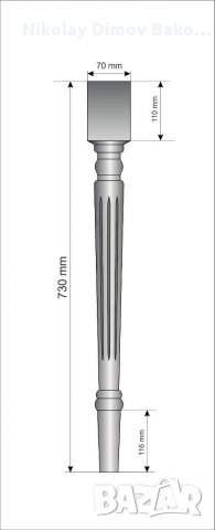 Дървени крачета / струговани крака за маса,бюро,остров,етажерки,портманто и други мебели, снимка 2 - Маси - 32224683