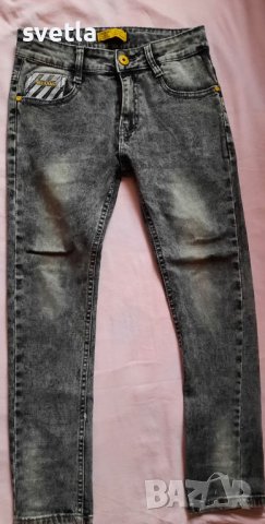 Сиви дънки за момче,актуален модел, снимка 1 - Детски панталони и дънки - 36829083
