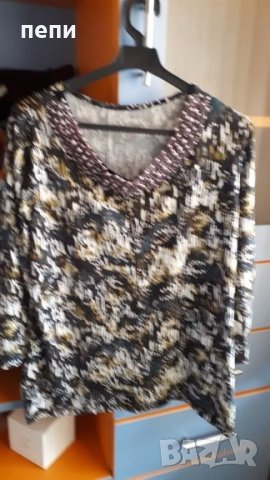 Уникална блузка с перлички, снимка 1 - Блузи с дълъг ръкав и пуловери - 27210004